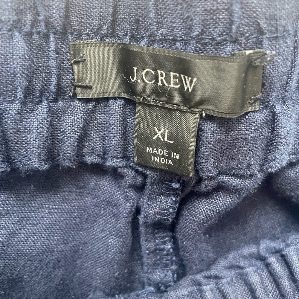 JCrew High-rise drawstring linen pant